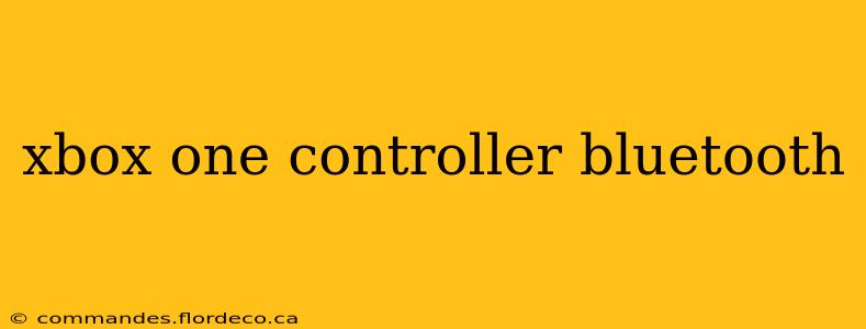 xbox one controller bluetooth